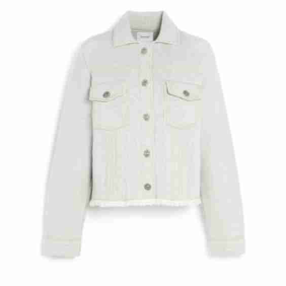 Denim Jacket With Pleated Back