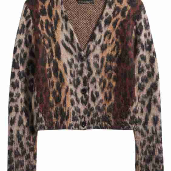 Wick Lex Leopard Jacquard Cardigan