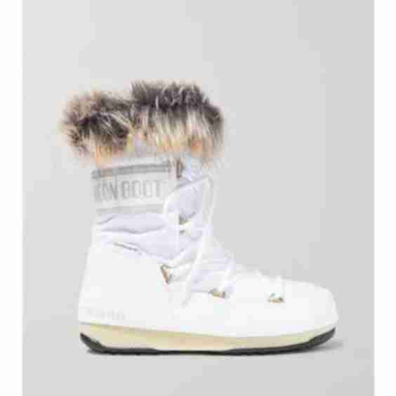 Monaco Faux Fur-Trimmed Shell And Faux Leather Snow Boots