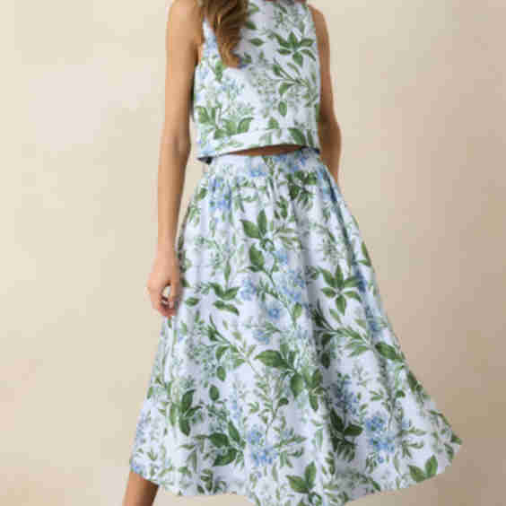 Thena Cotton Midi Skirt