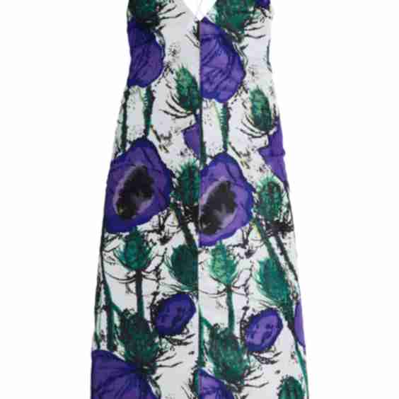 Josephine Printed Cotton Sateen Midi Dress