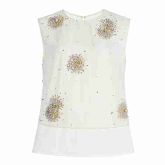 Triumph Embroidered Silk-Organza Shirt