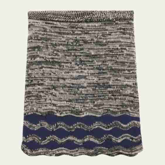 Shade Knit Scallop Mini Skirt