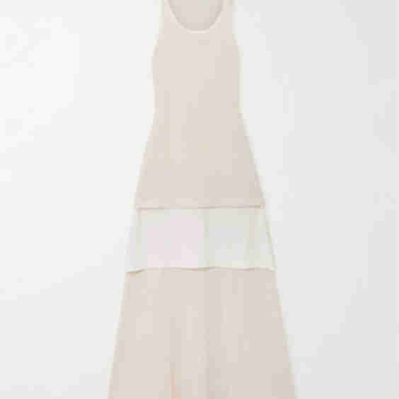 Serenity Crystal Embellished Layered Midi Dress