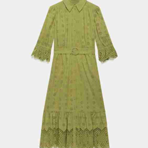 Broderie Midi Dress
