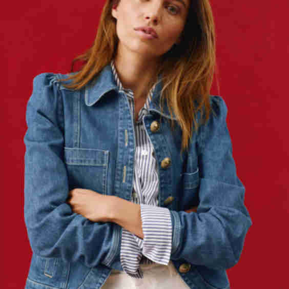 Indigo Button Detail Denim Jacket