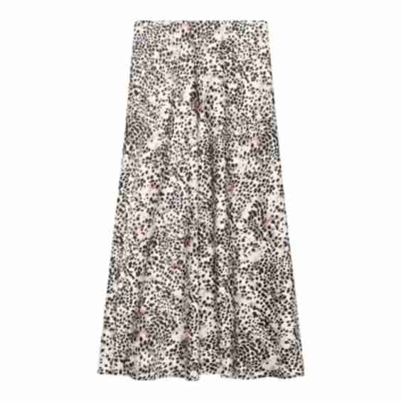 Leopard Print Slip Skirt
