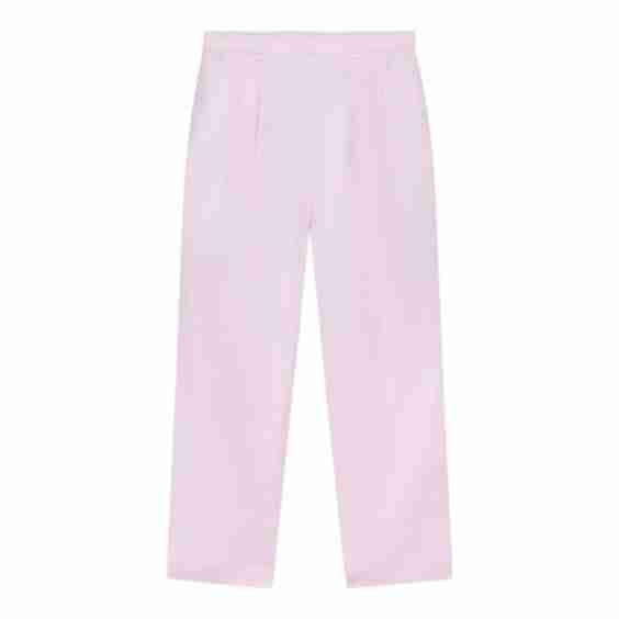 Cotton Tapered Pleated Trousers