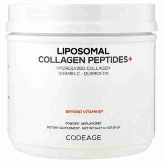 Codeage, Liposomal Collagen Peptides+ Powder, Unflavored, 14.97 oz (424.5 g)