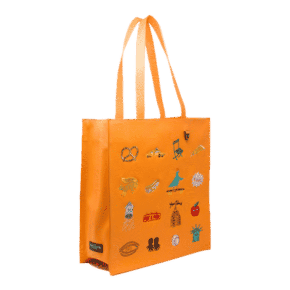 Marko Blazing Orange Leather Tote Bag