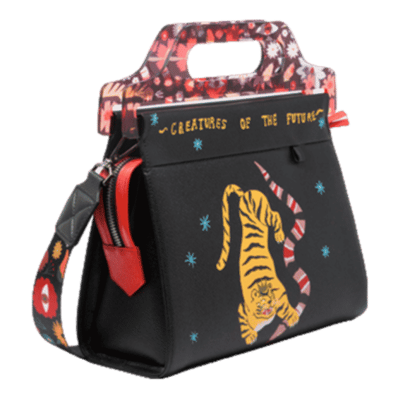 Vali Leather Crossbody Handbag Plastic Handle