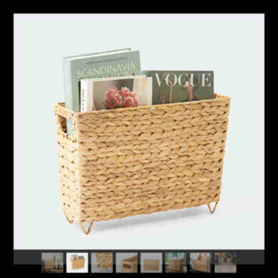 Water Hyacinth Rectangular Magazine Basket