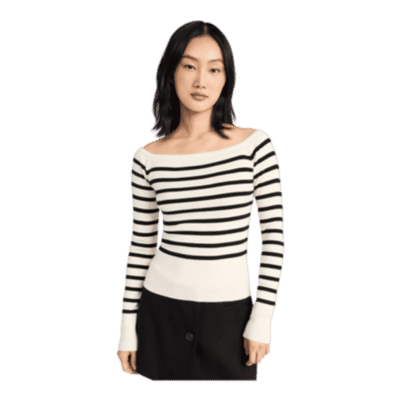 Marcel Stripe Off The Shoulder Knit Top