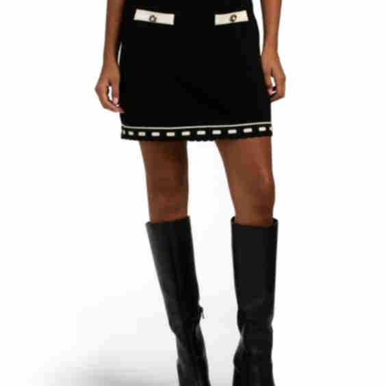 Contrast Trim Skirt