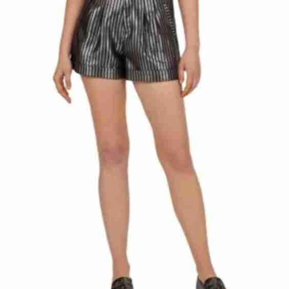 Dress Up Metallic Striped Shorts