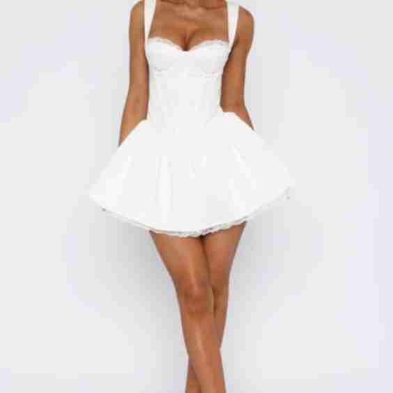 Like De Ja Vu Mini Dress White