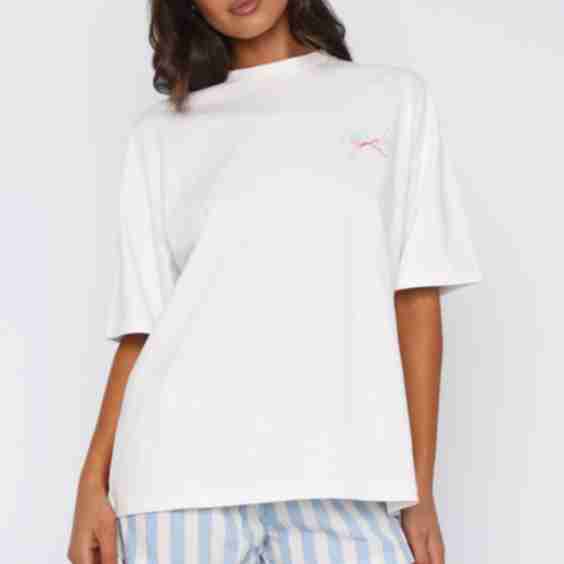 Fresh Only Pyjama Oversized Tee White