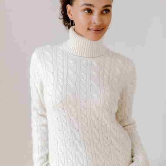 Cable Knit Turtleneck Sweater