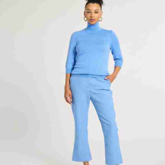 3/4 Sleeve Turtleneck Top