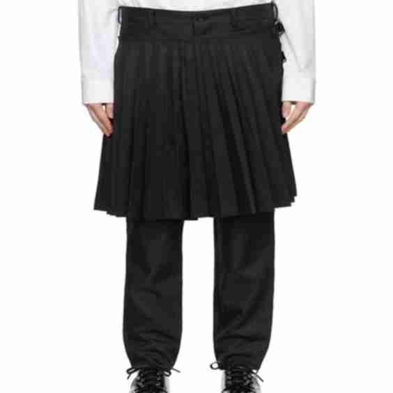 Black Layered Trousers