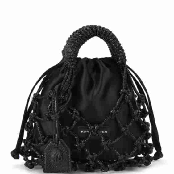 Small Macrame Crystal Mini Bucket Bag