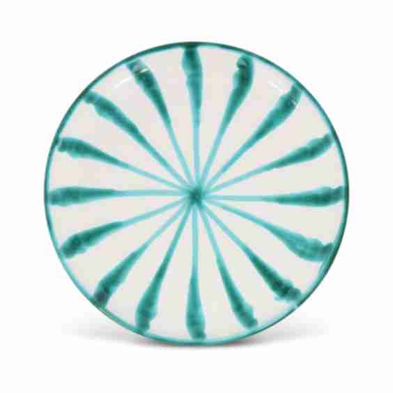 Salad Plate with Candy Cane Stripes