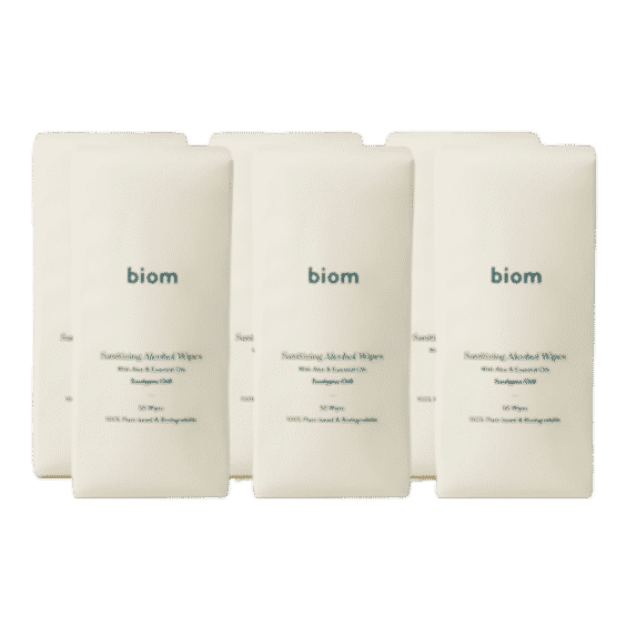 Hand Sanitizing Wipes - Biom Home Refills - 300 Count (6 Pack)