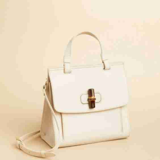 Top Handle Bamboo Crossbody Pearl
