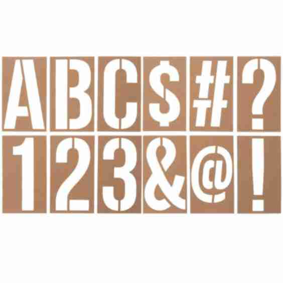 Multi Size Letter Number Stencils