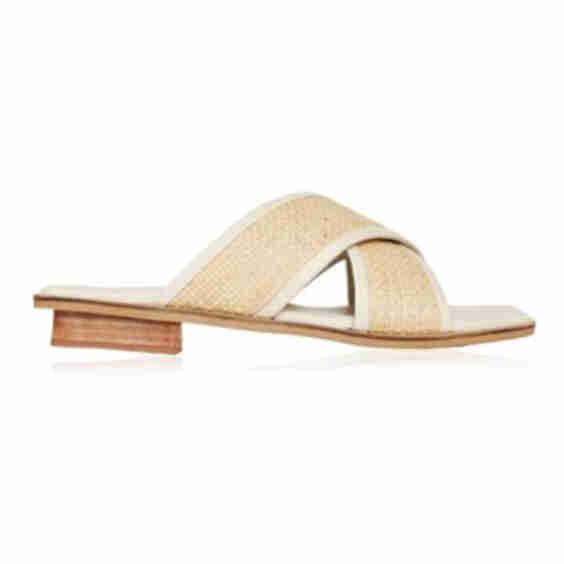 Aman Woven Raffia Slides