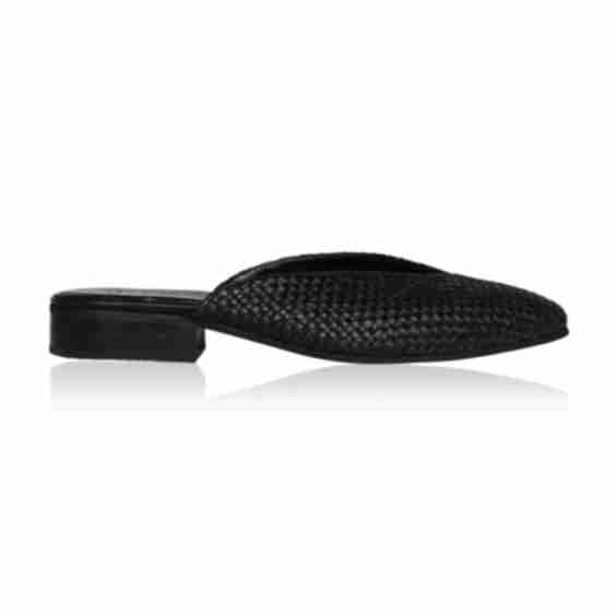 Faye Woven Leather Mules