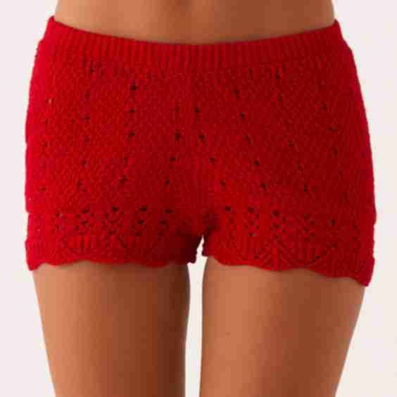 Low Rise Crochet Mini Shorts