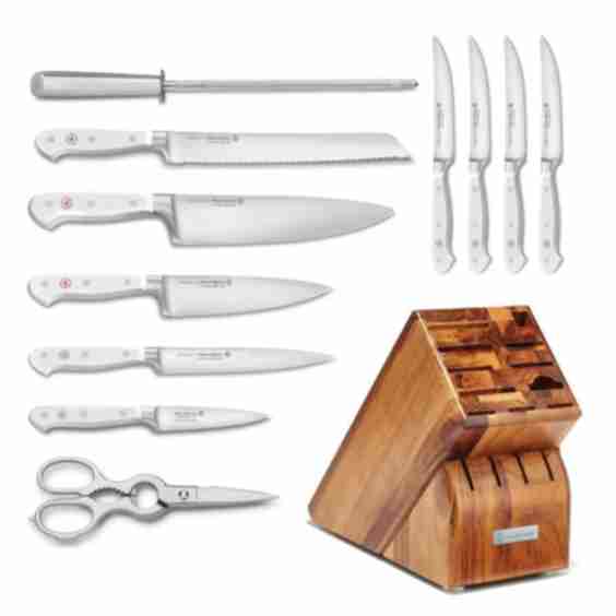 White Knife Block - Set of 12