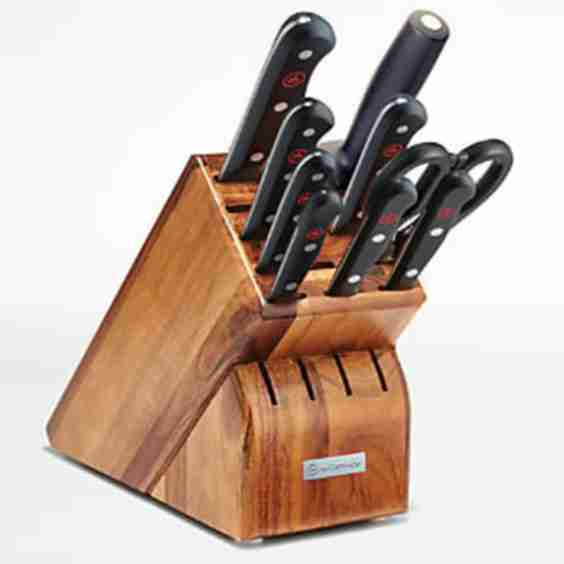 Gourmet 10- Piece Acacia Knife Block Set