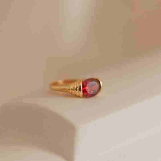 Garnet Signet Ring