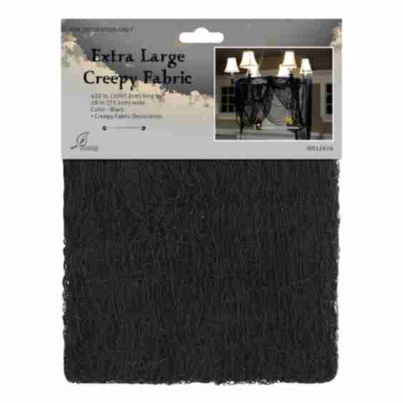 Black Creepy Halloween Fabric