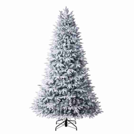 Pre-Lit LED Flocked Thore Spruce Christmas Tree 7.5'