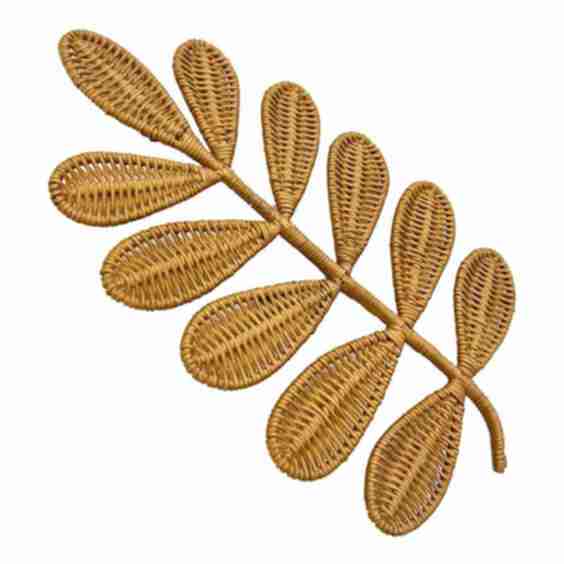 Honeybloom Leaf Rattan Wall Décor Small