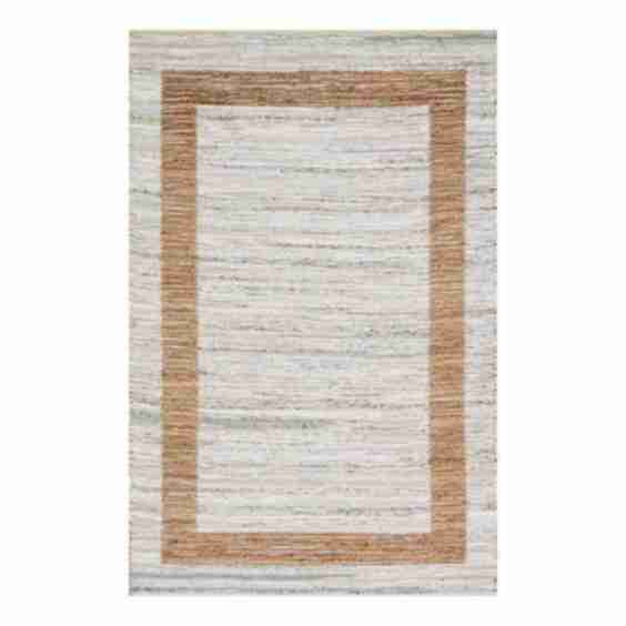 Henning Hand Woven Cotton & Jute Ivory Chindi Area Rug 5x7