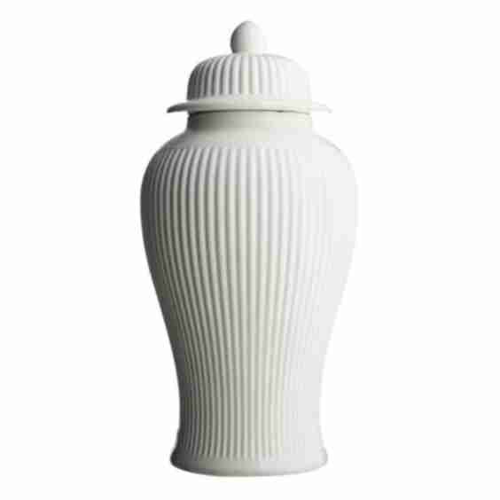 White Ceramic Ginger Jar
