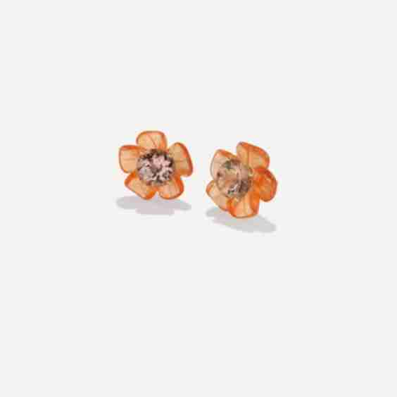 One of a Kind Tropical Flower Studs