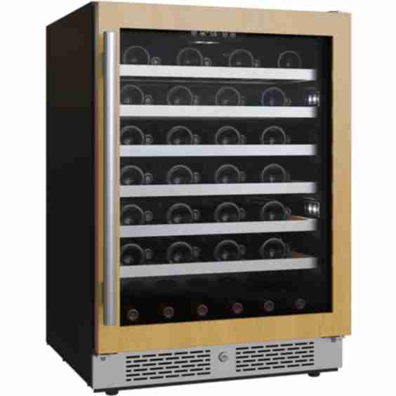 24 Inch Wide 53 Bottle Capacity Single Zone Wine Cooler with Right Swing Door