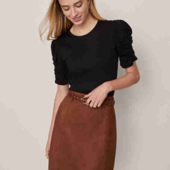 Shirred Puff Sleeve Top