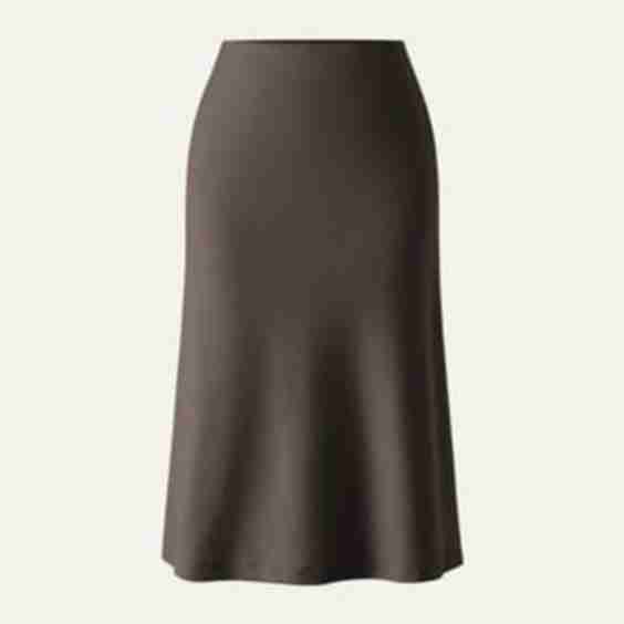 A Line Midi Skirt With Pockets
