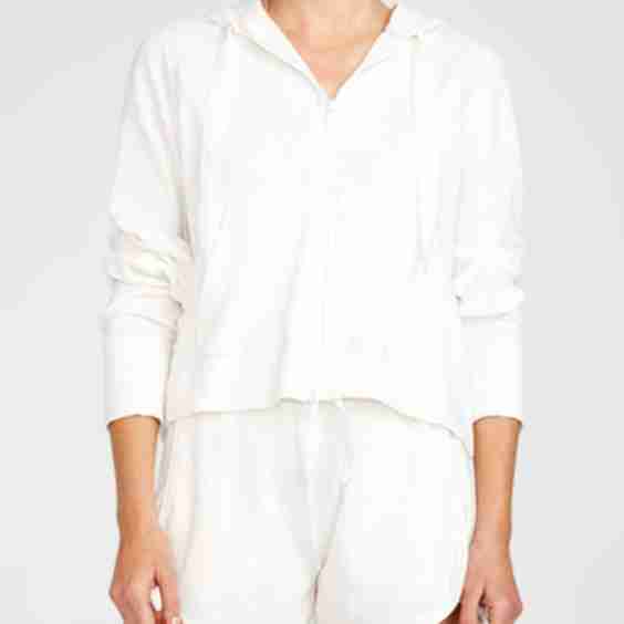Sugar Swizzle Rib Cropped Hoodie