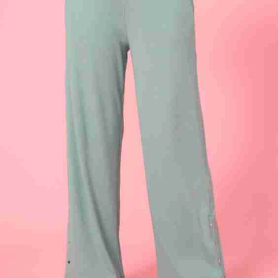 Rib Wide Leg Pant 