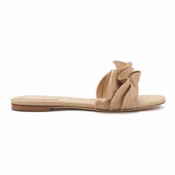 Ivy Ruffle Flat Mule