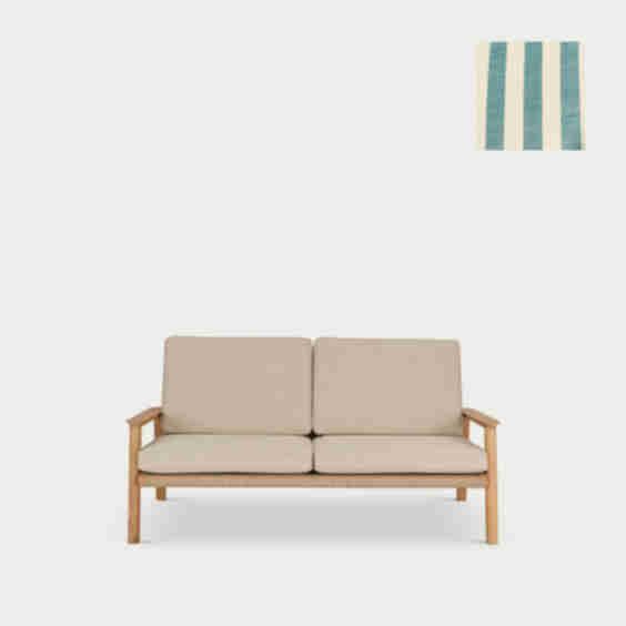 Kew 2 Seater Teak Garden Sofa,