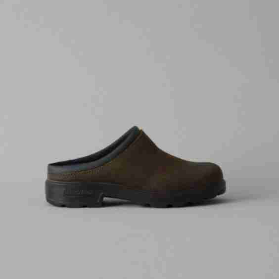 Waxed Suede Clogs