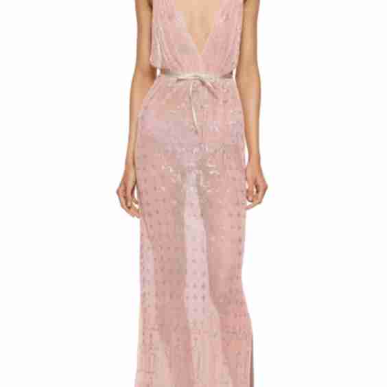 1920s Light Pink Egyptian Dress